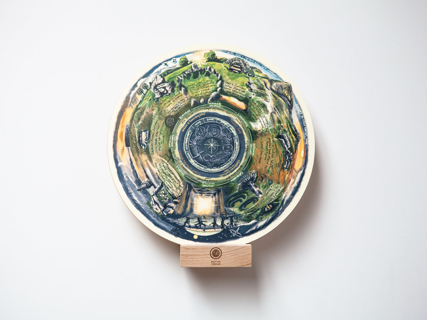 Sacred Sites of Ireland — Wooden Circular Print