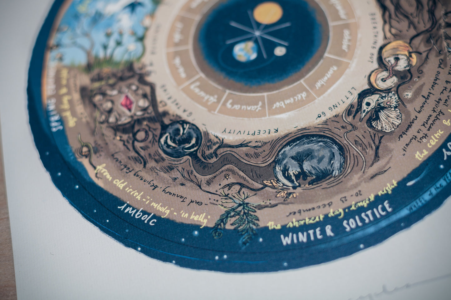 Wheel of the Year Calendar — 'Native Circles' Birchwood Wheel