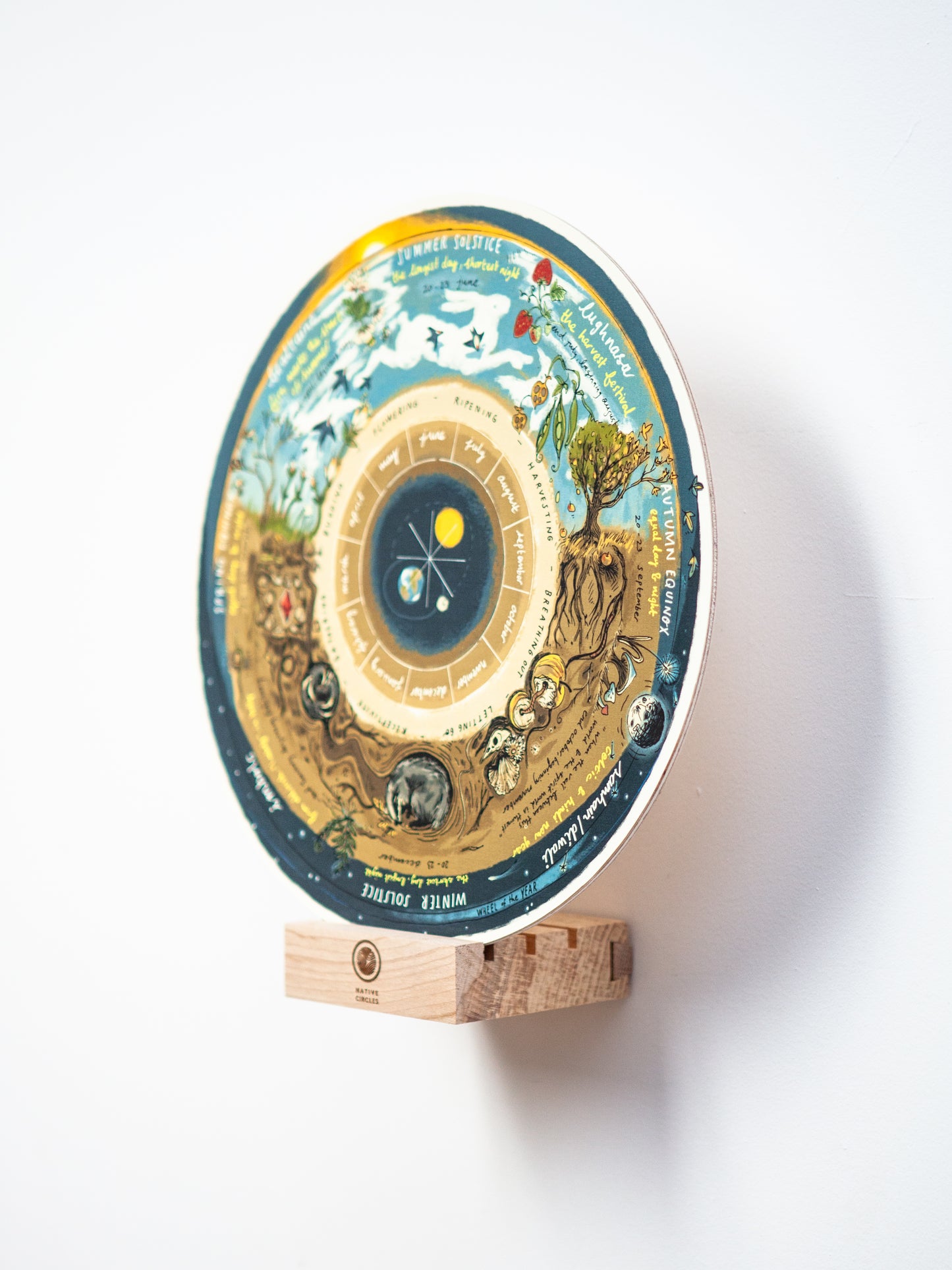Wheel of the Year Calendar — Wooden Circular Prints