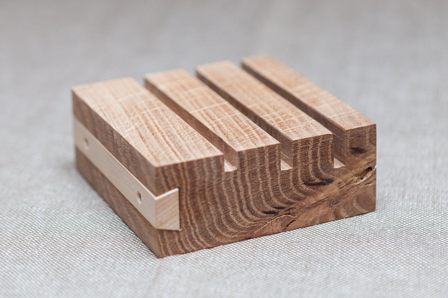 Bespoke Handmade Beechwood Display Stand: Triple
