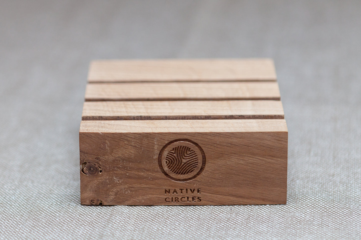 Bespoke Handmade Beechwood Display Stand: Triple