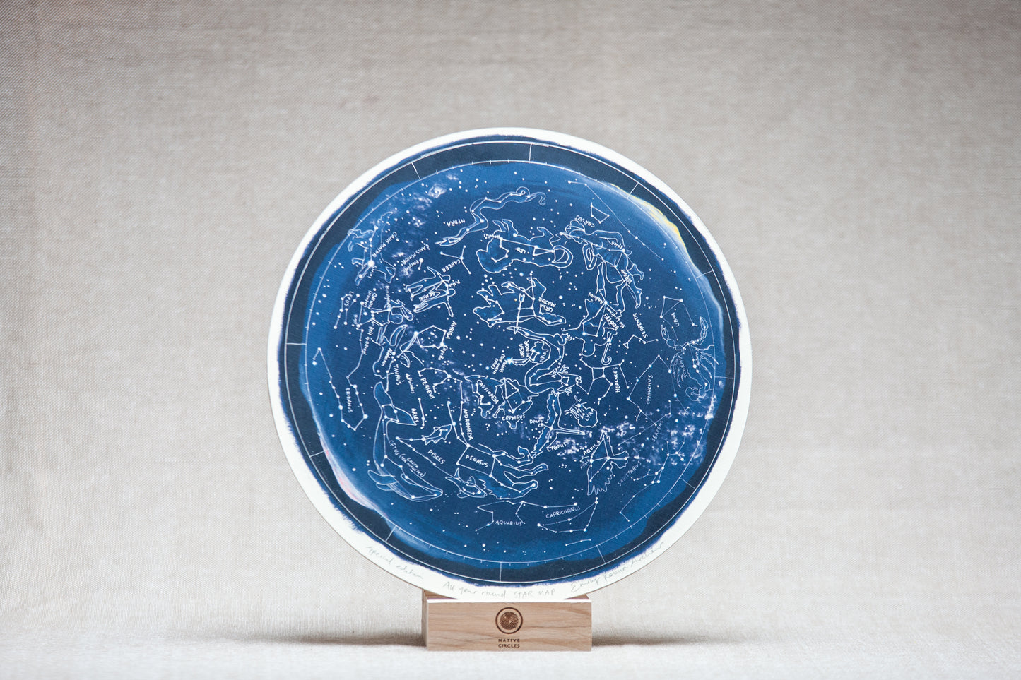 Star Map — Wooden Circular print