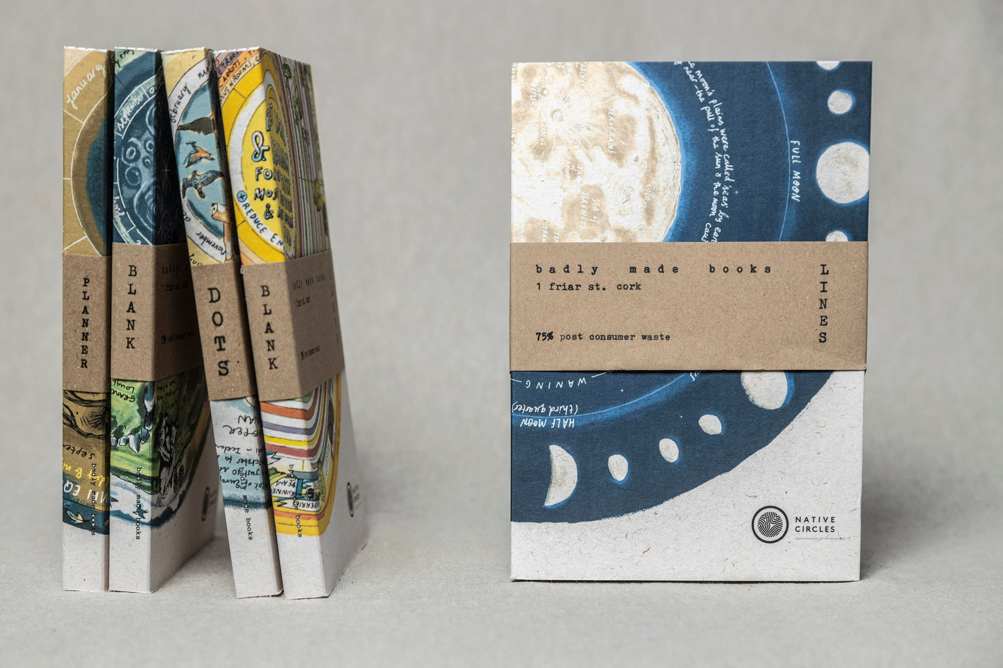Lunar Phases Lined Notebook