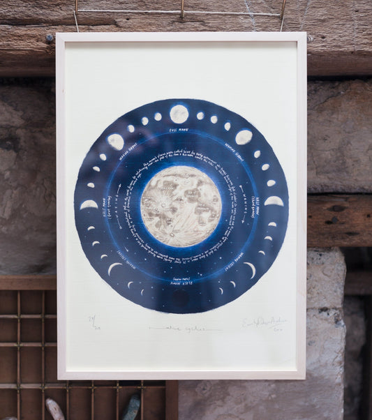 Moon Phases, Lunar Calendar — Limited Edition Print on Paper